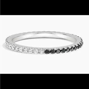 Brilliant earth Two-Tone Black and White Diamond Pavé Stackable Band